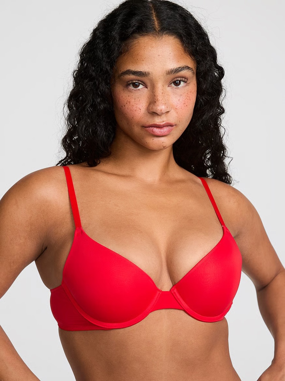 PINK Victoria's Secret Red Push-Up T-Shirt Bra